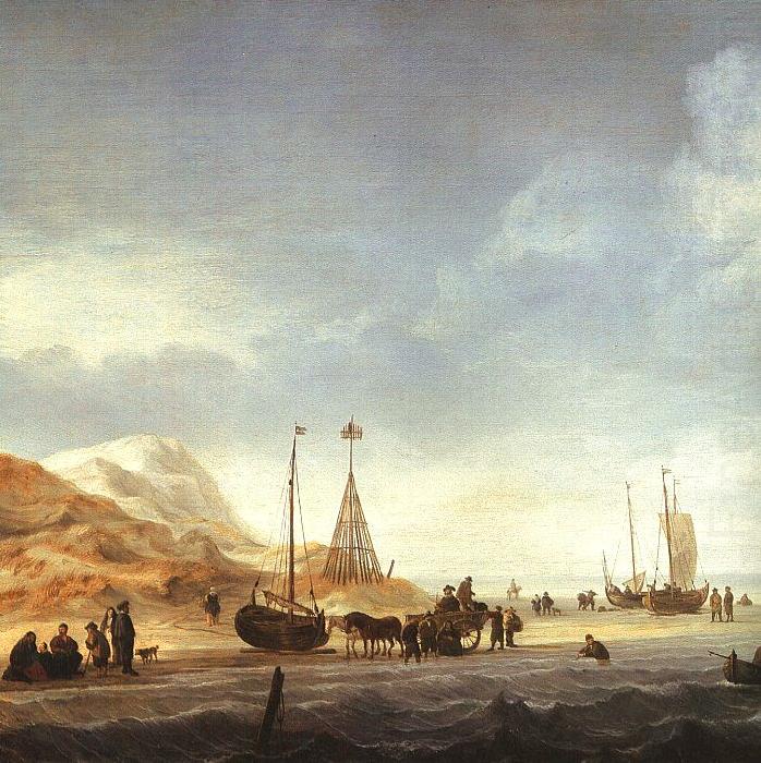 Simon de Vlieger A Beach with Shipping Offshore china oil painting image